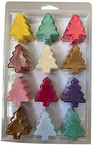 Xmas Tree Wax Melts Gift Set 12 Days of Christmas Festive Fragrances