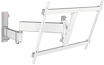 Vogel's Comfort TVM 3645 Schwenkbare TV-Wandhalterung für 40-77 Zoll Fernseher, Max. 35 kg, Schwenkbar bis zu 180°, Full-Motion TV Halterung max. VESA 600x400, Universelle Kompatibilität, Weiß