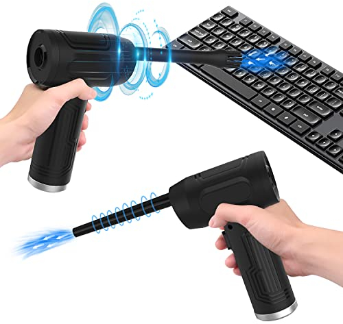 Woowind Weihnachtsgeschenke Staubgebläse 50000RPM Elektrische Druckluftspray PC Staubsauger, USB Druckluft Air Duster, Schwarz
