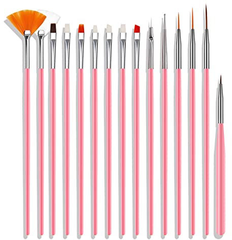 THETAG Fondant Kuchen Bürsten Set, 15 Stücke Kuchen Dekorieren Backpinsel Set Fondant Kuchen Bürsten Set Pinsel Deko Kuchen für Kuchen Dekoration