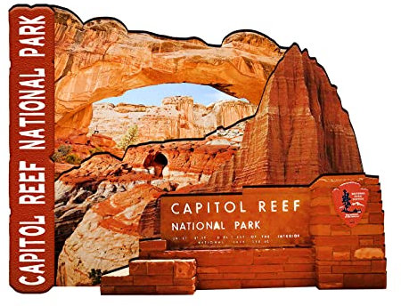 Holzmagnet, Motiv: USA Capitol Reef National Park, 3D-Kühlschrankmagnete, Reise, Sammlerstück, Souvenirs, Dekorationen, handgefertigtes Handwerk