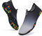 Vsufim Schnell trocknende Wassersport-Barfußschuhe, Aqua-Socken für Schwimmen, Strand, Pool, Surfen, Yoga, für Damen und Herren, Schwarz/Schwarz/Weiß, 9.5 Women/8.5 Men