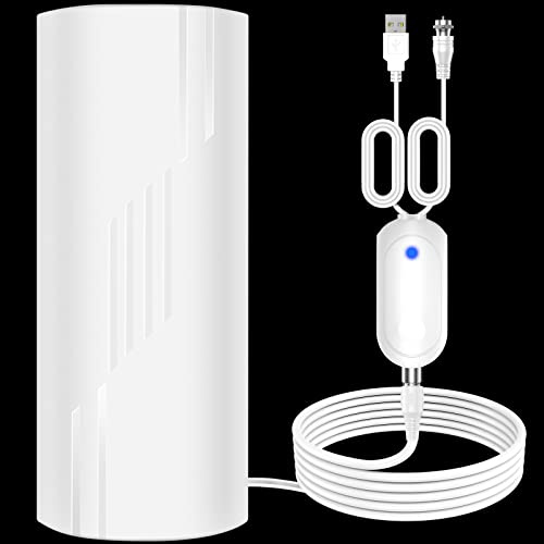 420+ Miles Range TV Antenna, Digital TV Antenna Indoor with Amplifier and Signal Booster, Portable HD Antenna for TV Indoor Outdoor for Smart TV and Old TVs - 36ft Coax Cable - Support 4K 1080p