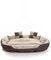 ESTEXO Hundebett Hundekissen Hundekorb Haustierbett Katze Matte Hundesofa Anti-Rutsch Dunkelbraun/Beige 110x80x23 cm