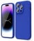 oakxco for iPhone 14 Pro Phone Case Liquid Silicone, Cute Thin Slim Soft Rubber TPU Plain Smooth Gel Cover for Women Girl, Matte Solid Protective & Shockproof, Royal Blue