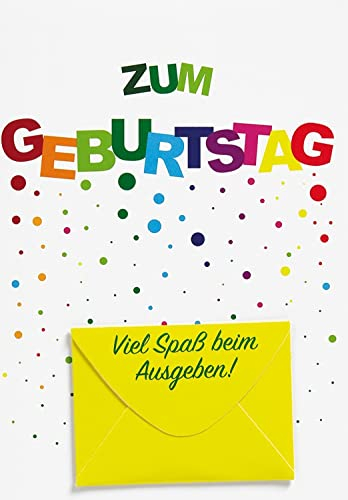 Perleberg Karte zum Geburtstag - Lifestyle Collection - Geburtstagskarte mit Textmotiv & Geldkuvert - Geschenkkarte mit farblich passendem Umschlag - Glückwunschkarte in 11,6 x 16,6 cm