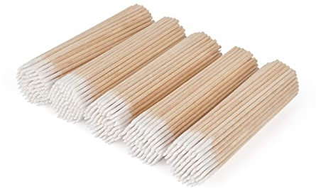 GCQQ 400pcs Wooden Micro Brushes - Disposable Micro Applicator Brushes for Cleaning and Makeup