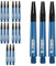 Ruthless Sting 5XS1761 Dartschäfte aus Polycarbonat, solides Blau mit schwarzer Aluminiumoberseite, Tweenie Plus 44 mm, 5 Sets mit 3 Schäften