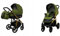 BabyLux® Bambimo Kinderwagen Set 2 in 1 - Axel - incl. Babywanne, Buggy Sportsitz - Kinderwagenset - Kombikinderwagen mit Wickeltasche, Regenschutz, Moskitonetz, Cupholder usw.