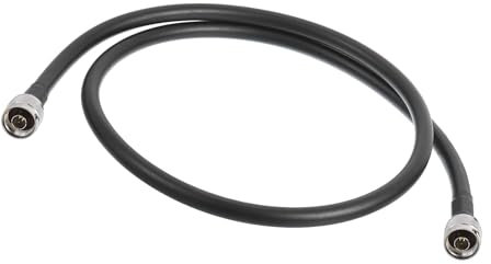 sourcing map 1Pcs 3FT Coaxial Cable 400 Type N Male to N Male Low Loss Coaxial Cable Extension Jumper Cable for Cell Phone Signal Booster,Amplifier,Antennas,SWR Met Black Black
