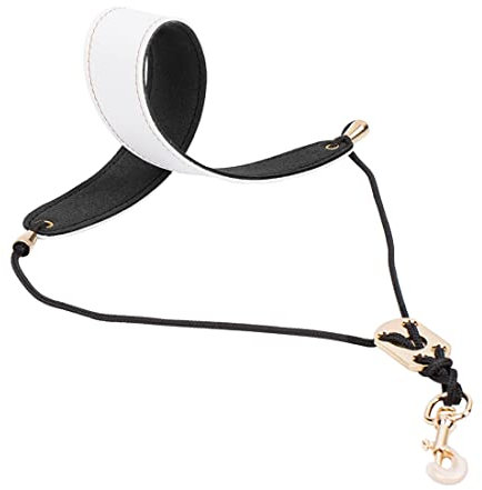 Jikoiuty Saxophon Halsband Gurt, Alt Saxophon Halsband Gurt, Klarinette Halsband WeißEs Leder Halsband Gurt, +Schwarz