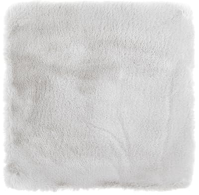 -LUXOR- living Sitzkissen Coste - Kunstfell Stuhlauflage als Deko Wohnzimmer oder Stuhlkissen - gemütliches Sitzkissen Stuhl Dekokissen 40 x 40 cm eckig Grau 4er Set