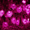 KINGCOO Solar Herz Lichtschlauch Lichterketten Außen, Wasserdichte 6M 30LED Herzform Solar Fee Lichter 8Modus Ambiente Beleuchtung für Garten Weihnachten Hochzeit Valentinstag Dekoration (Rosa)
