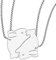 NEWEI Süße Passende Halskette Set Für Paare Edelstahl Tiere Baumeln Schmuck Für Freund Und Freundin Charms Valentinstag Zubehör Geschenke (Hase SL+SL)