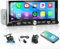 1 Din Autoradio, 6,9'' Touchscreen Bildschirm, Carplay Android Auto Wireless, Bluetooth Freisprecheinrichtung FM/EQ/USB/SWC/Rückfahrkamera/Mirror Link