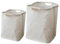 Ciieeo 2 Stück leinengardine leinentücher materiol laundry basket leinenstoff Einheit Würfel Behälter Dual Wäschekorb mit Griff Kleiderkorb für schlafzimmer Bettwäsche aus Baumwolle Beige