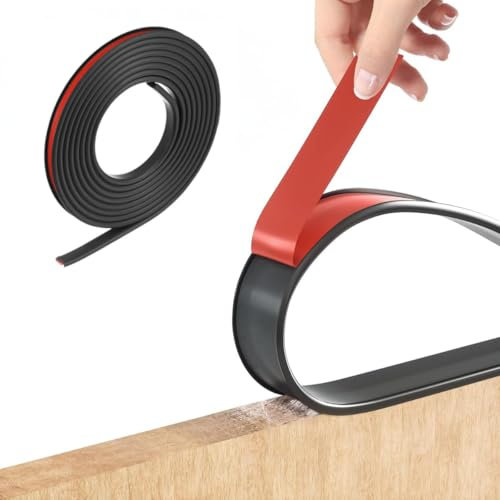 U Shape Flexible Furniture Edge Banding, 15mm x 3 meter Black Edging Strip for Worktops, Cabinets & Tables | Self-Adhesive Kitchen Worktop Edging Strip for Furniture Restoration & DIY Projects