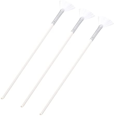 Gatuida 3pcs Soft Fan Shape Facial Brushes for Mask Application and Chemical Peel Use Designed for Precise Use Around Eyes and Nose