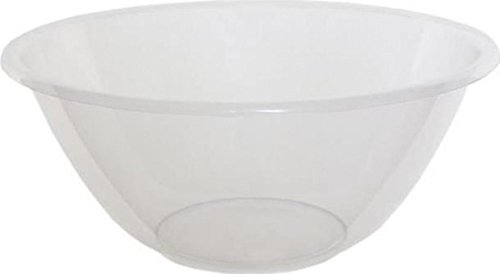 Set of 2 20cm MIXING BOWL CLEAR PLASTIC by WhiteFurze Salad Fruit Bowl