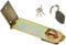 KOTARBAU® Überfalle Mit Vorhängeschloss 3 Verschiedene Größen Gelb Verzinkt Überlaufscharniere Torband Überwurf Panzerriegel Sicherheitsüberfalle (170 mm)