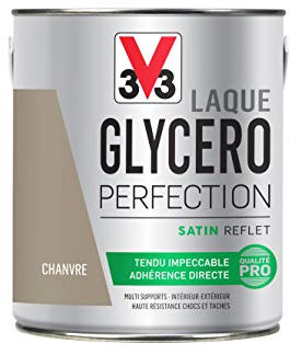 V33 Peinture multi-supports monocouche Laque Glycéro satin, Chanvre, 2 L