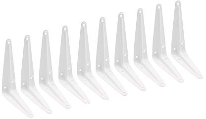 EAI London Shelf Bracket 125x100mm / 5x4 Inch White Wall Mounted 10 Pack