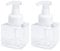 Chstarina 2 Stück Schäumende Seifenspender 250 ml schäumende Leere Pumpflasche Handseifen-Flüssigkeitsbehälter für Küchen- oder Badezimmerhandseife Facial Cleanser Body Wash