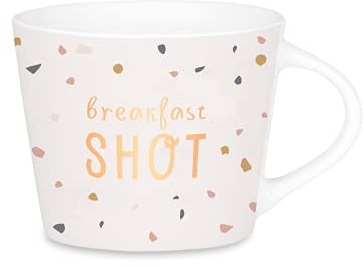 Grafik-Werkstatt Espresso-Tasse mit 100% Echtgold Porzellan Tasse 50 ml breakfast Shot 61572 Grau