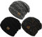 Durio Strickmütze Damen Mütze für Frauen Wintermütze Beanie Mütze Grobstrick Mütze Weich 3 Stücke