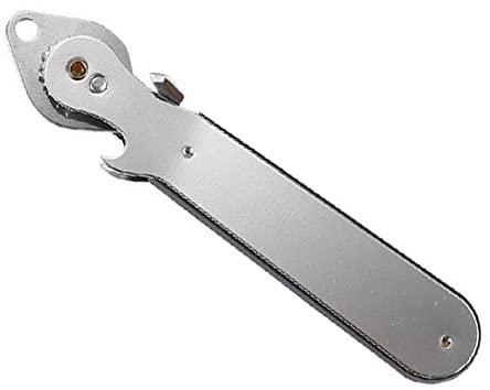IKAAR Can Opener Stainless Steel Manual Can Opener Tin Opener Kitchen Can Piercer Beer Bottle Opener for Restaurant Home Camping Silver