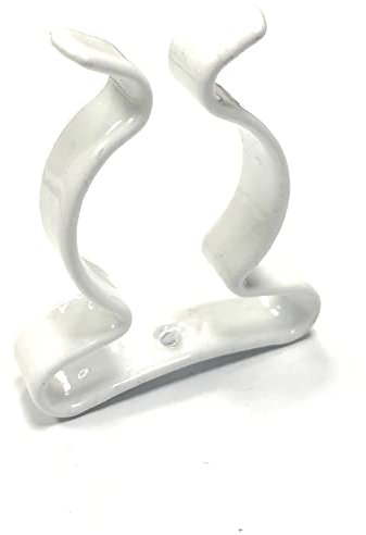 onestopdiy 40 x Frottee-Werkzeug-Clips, Kunststoffbeschichtung, Federstahlgriffe, 13 mm, Weiß