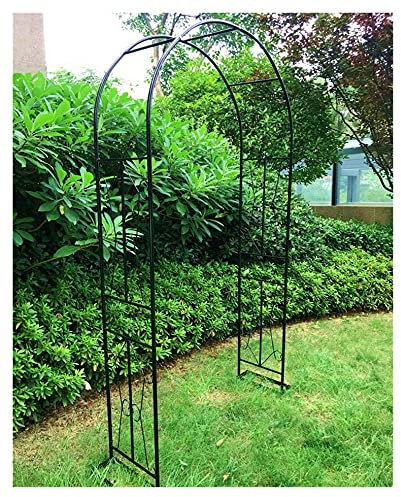 ksamwjf Metall Gartenbogen, Klettergerüst Gewölbte Blume Rose Pflanze Weinrebe Traktion Clematis Outdoor Bogen, Elegante Laube Spalier Pflanzenstütze