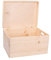 DECOCRAFT Unfinished Wood Box With Lid And Handles For Storage, Decoration, Organisation, Large Natural Wooden Craftsmanship, Rustic Home Decor, 40 x 30 x 24 cm.