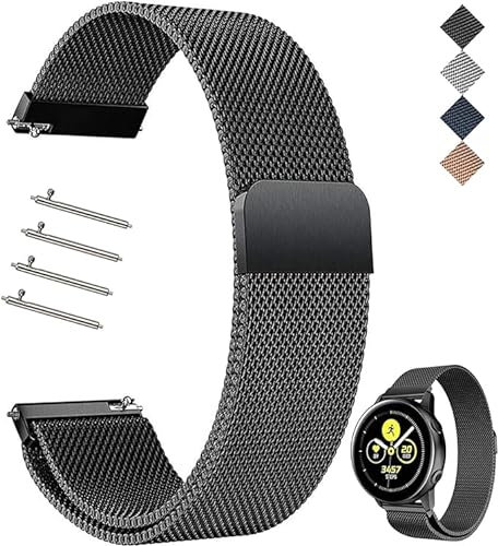 Edelstahl-Mesh Uhrenarmband Armband [14-24mm] für Smartwatches | Magnetverschluss & Werkzeugfreie Anpassung | Premium Metallgitter-Design | Wasserdicht & Atmungsaktiv | Unisex Business/Sport/Outdoor