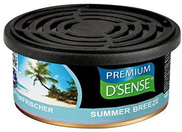 h2i Premium Duftdose | summer breeze | 2 Stück | Auto Lufterfrischer und Duftspender für Camping, Büro & Zuhause | 60 Tage frischer Duft mit Mengenregulierung | passt in Getränkehalter | h2i Sticker