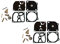 C·T·S Kit de réparation/reconstruction de carburateur remplace ZAMA RB-41 pour tronçonneuse Husqvarna 343 345 R15 H356 souffleur Poulan LE-CSI Stihl 021 023 025 (lot de 2)