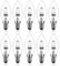 DoRight E14 Halogenlampen 18W Glas Vintage Kerze Glühbirnen Dimmbar Warmweiß 2700K C35 Kerzenlampe Kleine Edison Schr 10 Stücke