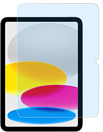 FiiMoo Protecteur D'écran pour iPad 10ème Génération (10,9 Pouces, Modèle 2022), Anti-Lumière Bleu Verre Trempé, [Soulage la Fatigue Oculaire][Bloque la Lumière Bleue & Les UV Excessivement Nocifs]