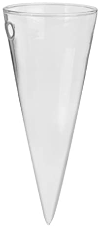 Vase Mural Hydroponique en Verre Transparent, Forme De CôNe Circulaire, DéCoration De Plantes Et Fleurs, Pot Suspendu pour IntéRieur, Salon, Bureau, Mariage