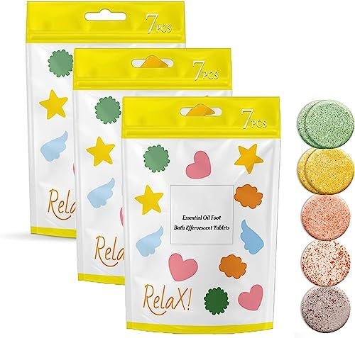 EXQST 2023 Nouveau Natureshape Huile Essentielle Bain De Pieds Comprimés Effervescents Foot Relax Massage Spa Comprimés Effervescent Foot Soak Comprimés Foot Spa Kit