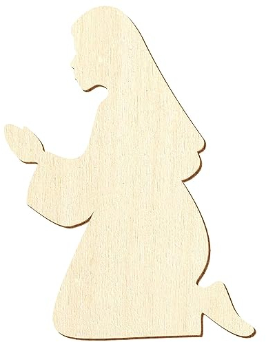 Holz Krippenfigur - Betende Maria V1 - Deko Basteln 5-50 cm, Pack mit:25 Stück, Höhe:29cm hoch