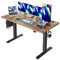 Cubiker 152 x 60 cm Schreibtisch Höhenverstellbar Elektrisch, Stehpult T-Beine aus Stahl mit Funktions-Memory-Steuerung, Anti-kollisions System, Braun Tischplatte