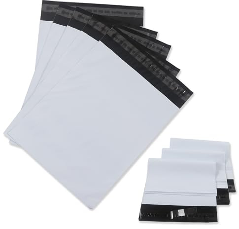 newlng Versandbeutel Versandtasche für Warensendung (weiß) Versandtüten für Kleidung Textilien Blickdichte Kunststoff, Selbstklebend,Wasserdicht und Reißfest 30cmX42cm 30Stück (Verschiedenen Größen)