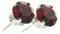 pewterhooter London Collection Women's 925 Sterling Silver Crystal Stud Earrings (Ruby Red)