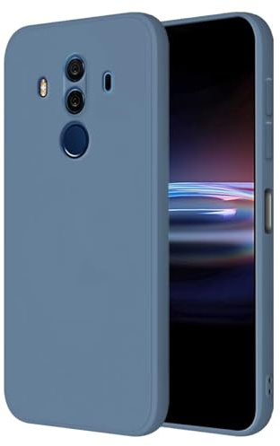 HONLEN Coque pour Huawei Mate10 Pro Protection Étui, (6 inches) Liquide TPU Silicone Case Anti Rayures Ultra Mince Souple Cover en Silicone Gris Lavande