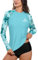Rash Guard Damen Bequeme Schwimmshirt Langarm Surfshirt Stehkragen Sonnenschutz UV Shirt 17A8 44 EU/ 2XL