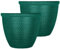 SG Traders 2 x Large Plastic Round Cromarty Plant Pot Flower Pot Planter Garden Decoration 36cm Plant Pot Outdoor Flower Pots Outside Garden Planters Outdoor With Drainage Holes