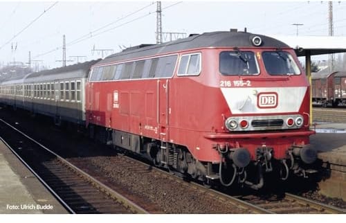 Piko H0: Diesellok BR 216 der DB AG, Epoche IV, Rot, Modellbahnlokomotive für Erwachsene Modellbahn-Enthusiasten (H0), Männlich