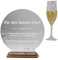 Moderne edle Trophäe aus wertvollem Nussbaum und Acryl - Personalisierte Gravur - Pokal - Auszeichnung - Award - Minimalistisch - Elegant (155x150 mm)