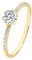 DOOSTI Antragsring/Verlobungsring aus 585/- Gelbgold mit 11 hochwertigen Moissanite Steinen (54)